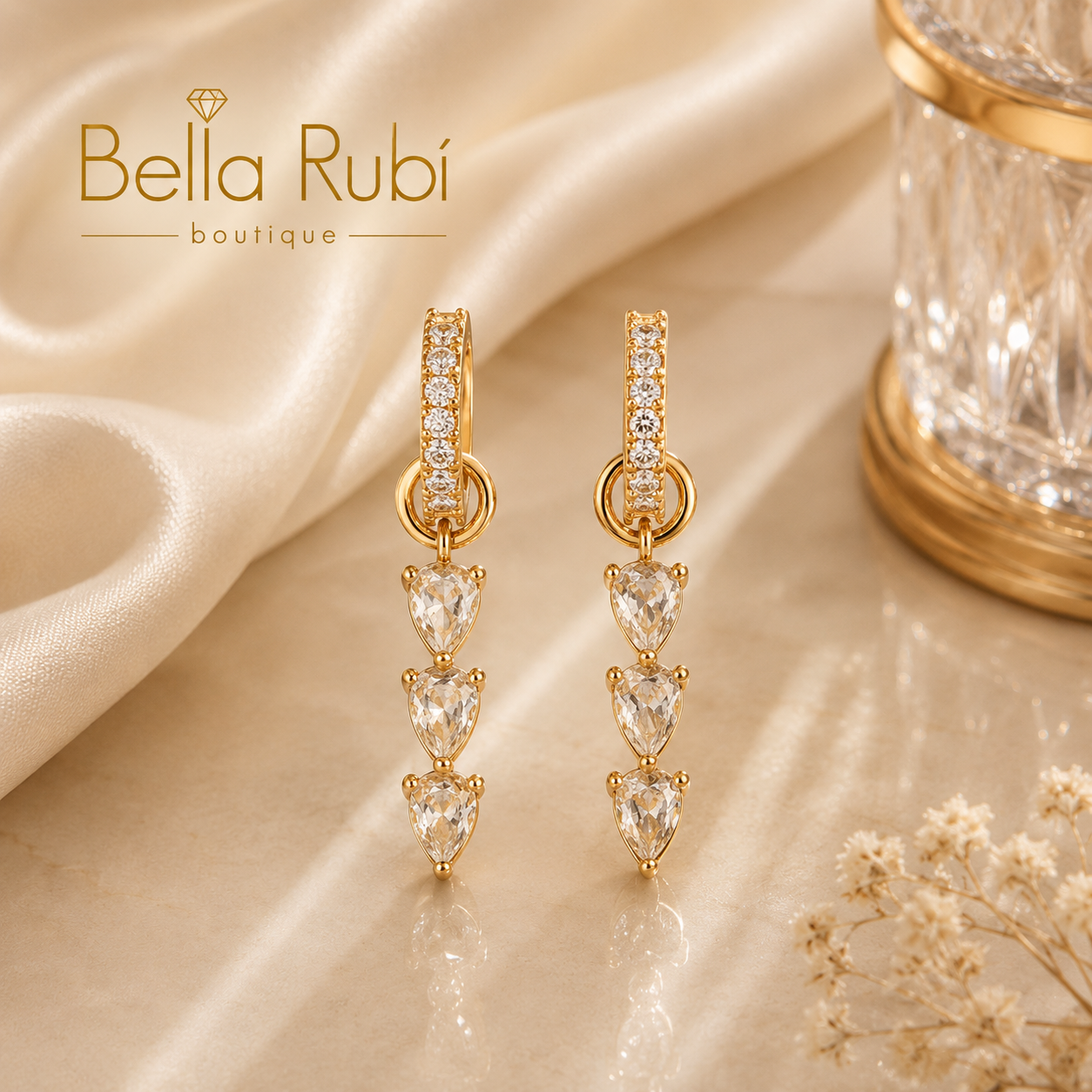 Crystal Cascade Earrings