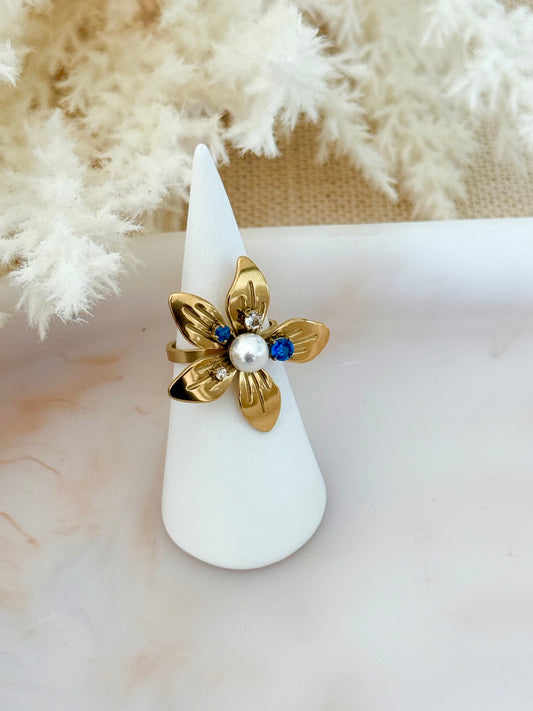 Flower Blue Ring
