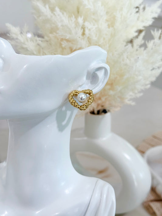 Golden Pearl Earrings