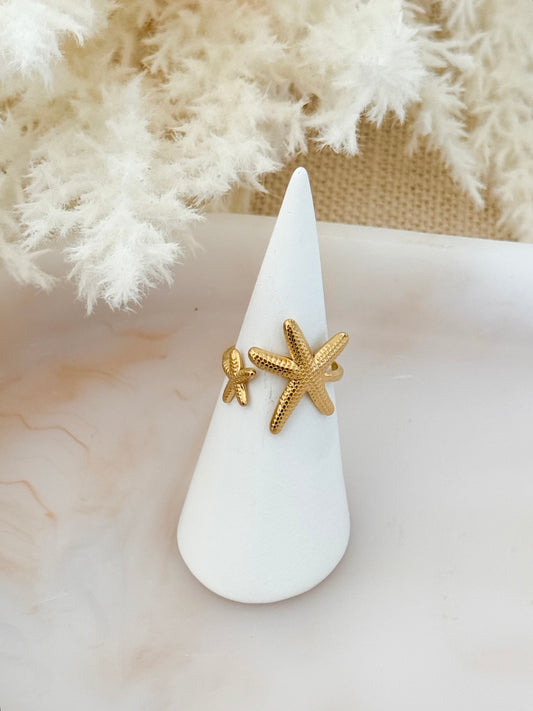 Double Star Adjustable Ring