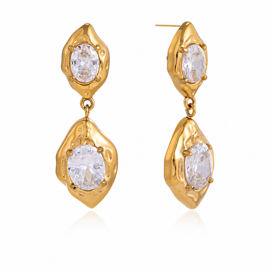 Rosette Drop Earrings