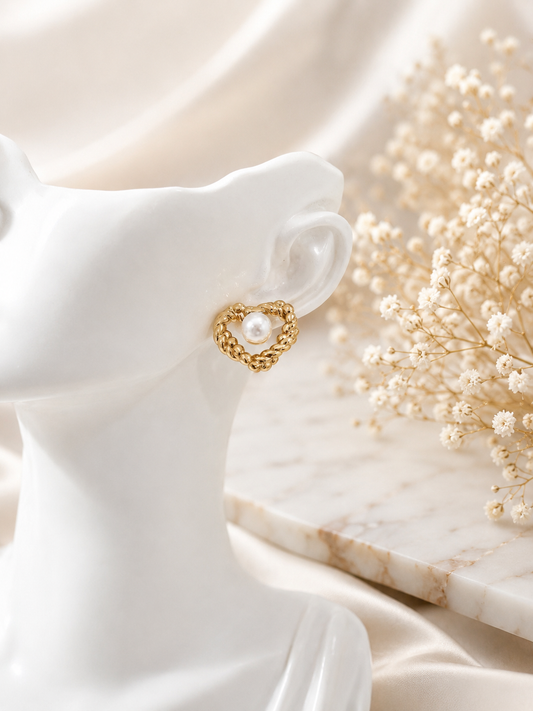 Golden Pearl Earrings