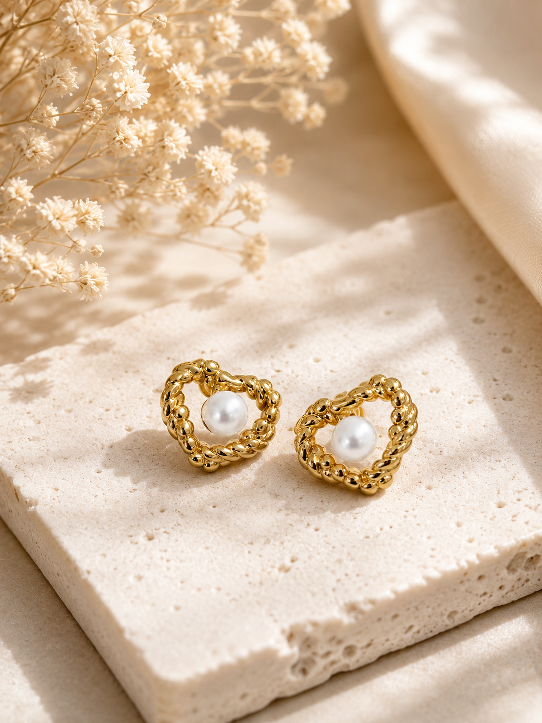 Golden Pearl Earrings