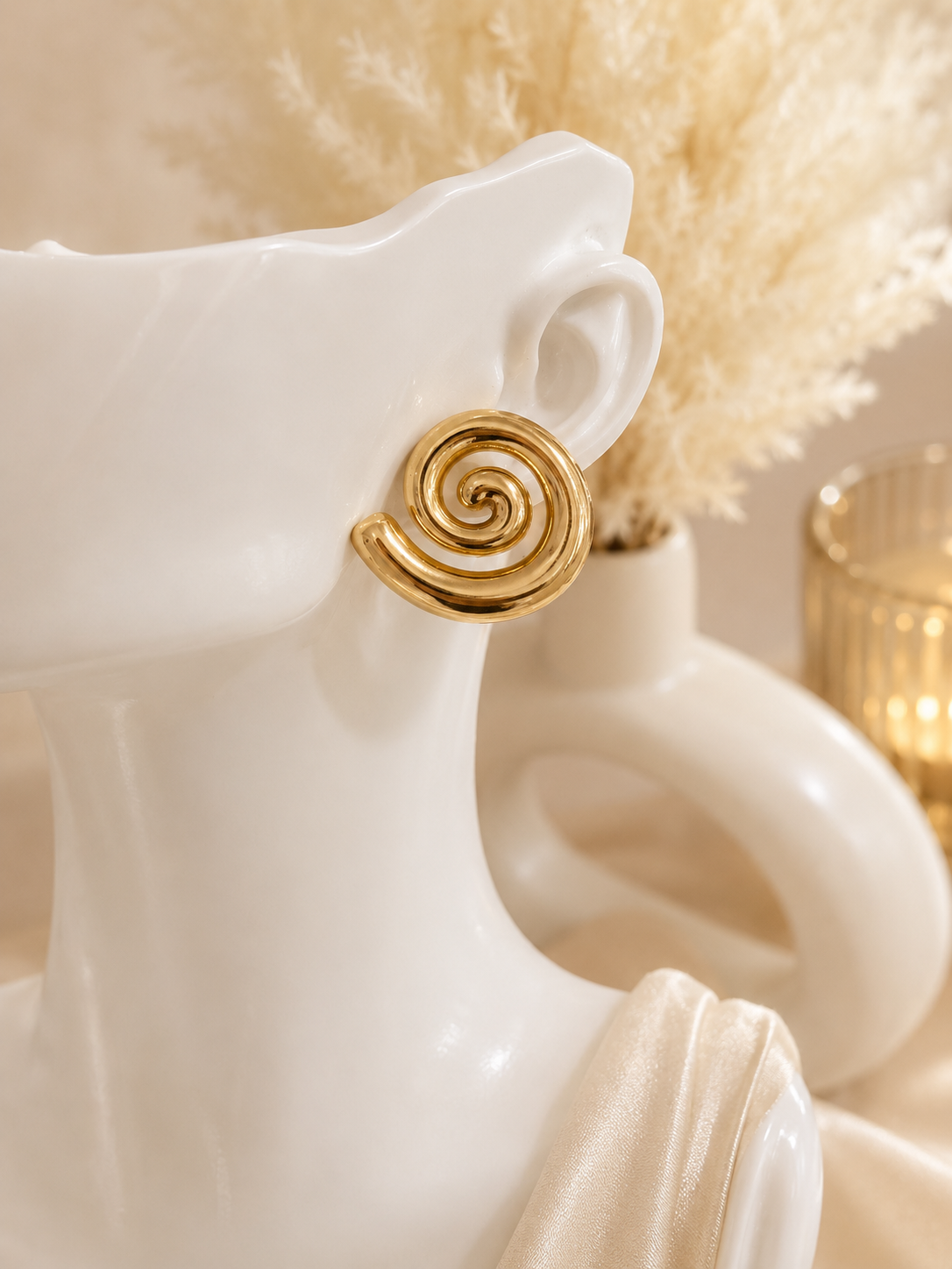 Spiral Golden Earrings