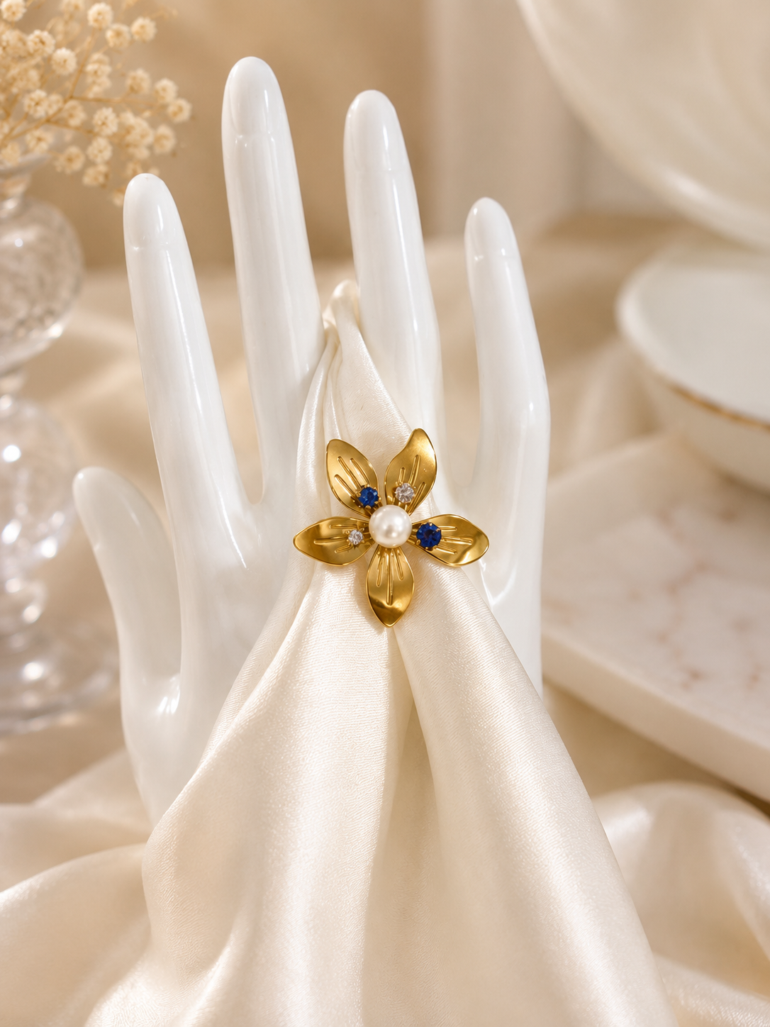 Flower Blue Ring