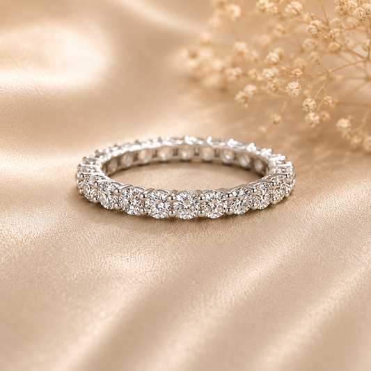 Eternity Ring S925 Silver Moissanite