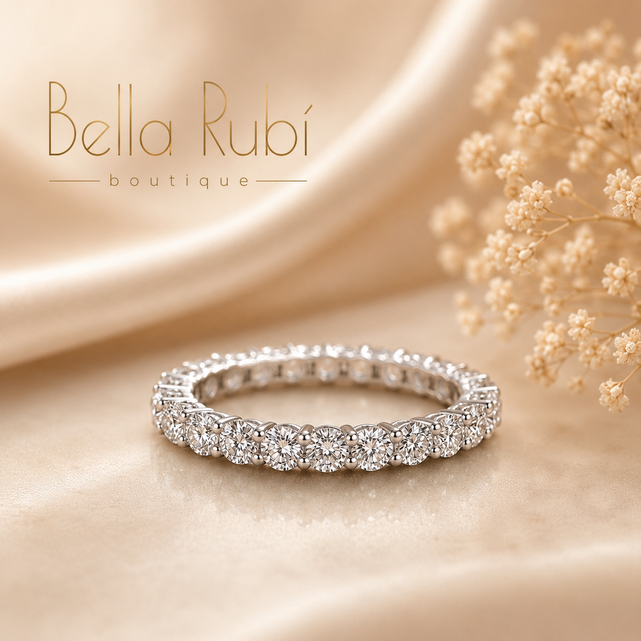 Eternity Ring S925 Silver Moissanite