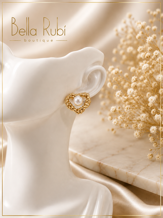 Golden Pearl Earrings