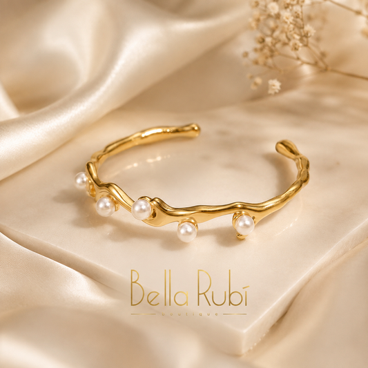 Luna Pearl Cuff Bracelet