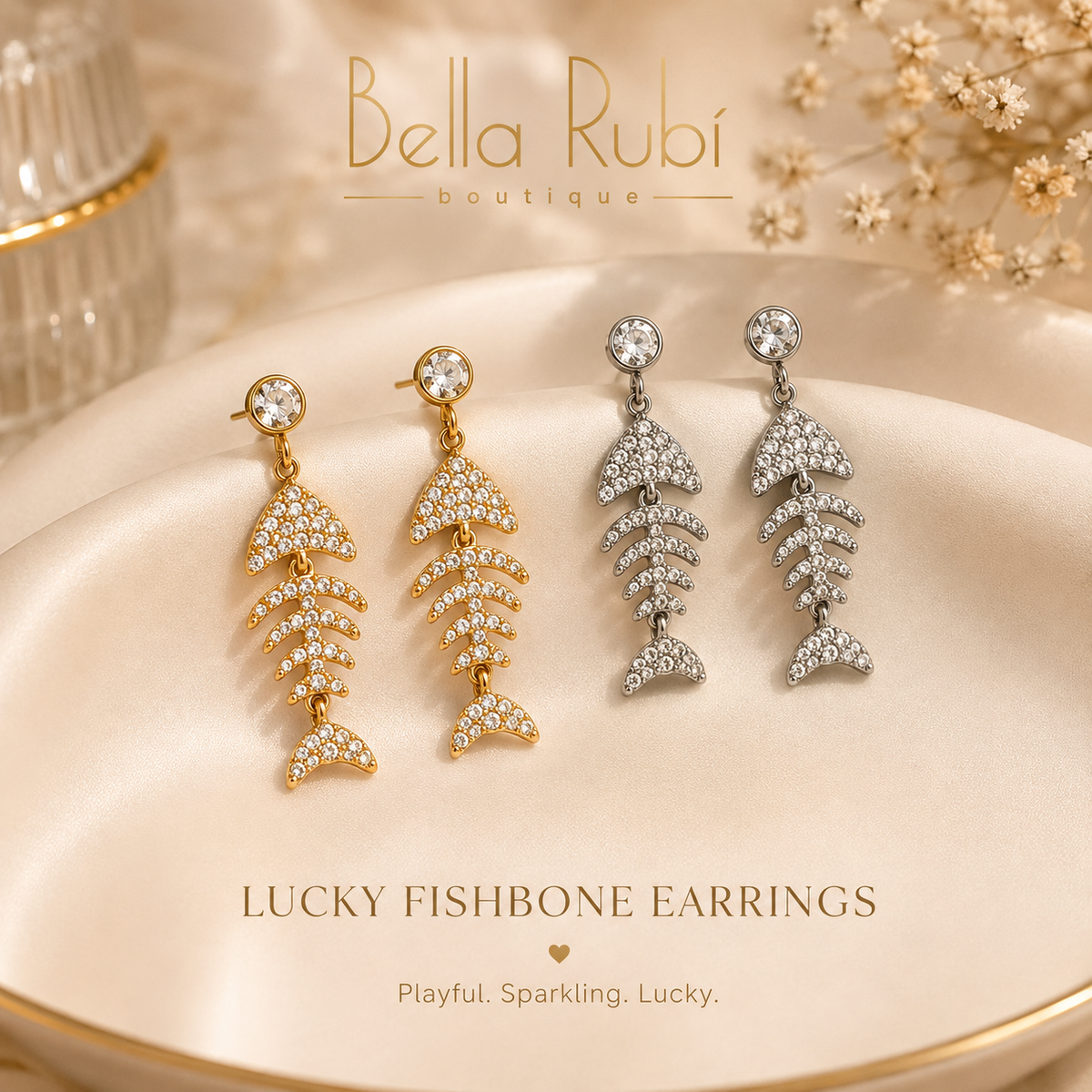 Lucky Fishbone Earrings